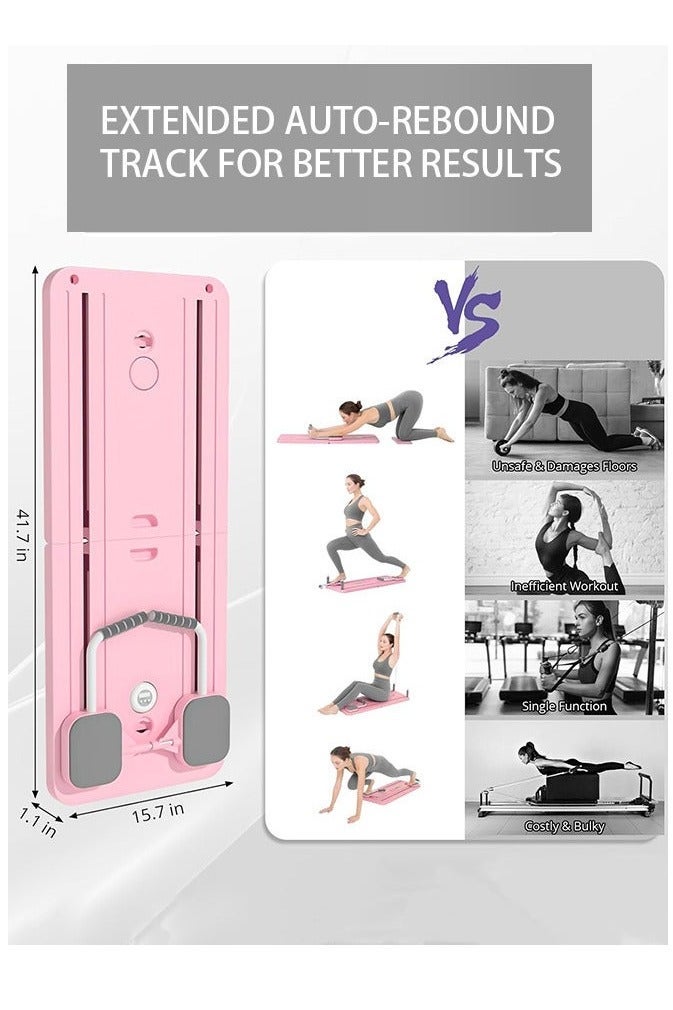 Gulf Trend Multifunctional Sliding Pilates Reformer Board – Ab & Core Workout Trainer with Timer – Home Fitness Exercise Board Equipment for Full-Body Strength, Flexibility & Balance Training - Image 5