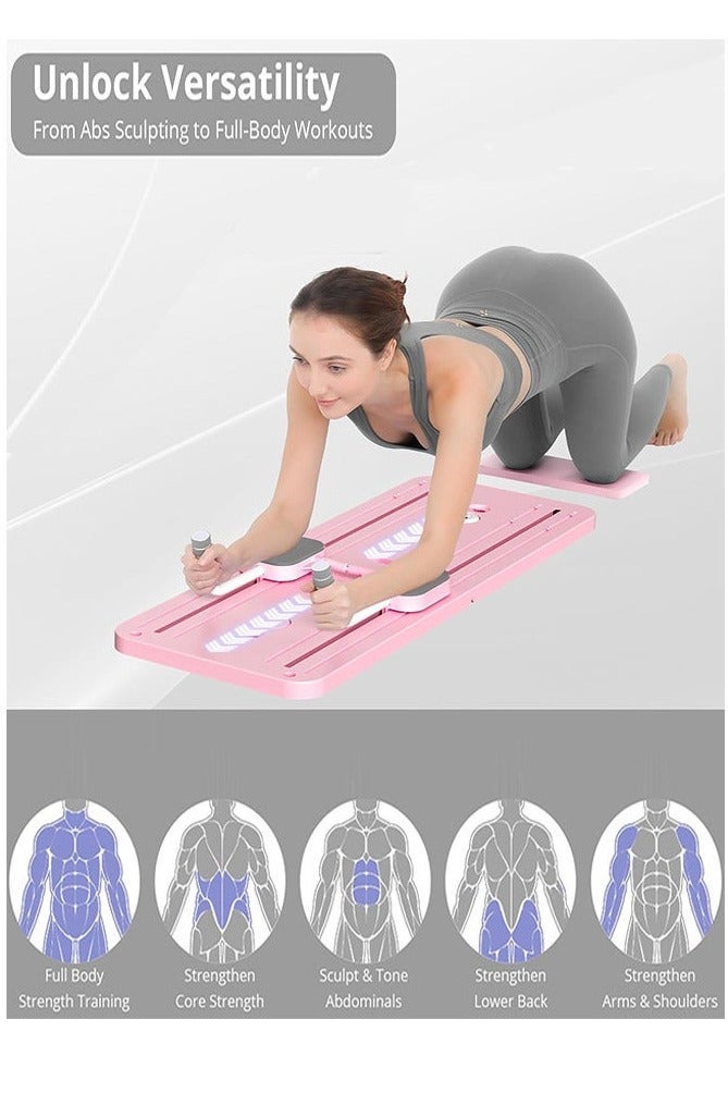 Gulf Trend Multifunctional Sliding Pilates Reformer Board – Ab & Core Workout Trainer with Timer – Home Fitness Exercise Board Equipment for Full-Body Strength, Flexibility & Balance Training - Image 3