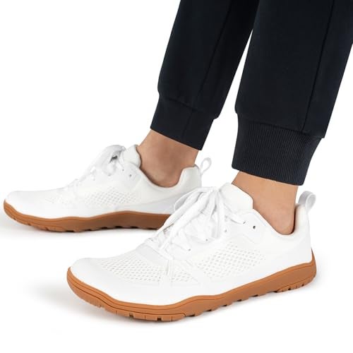 Pulltop Barefoot Trail Running Shoes for Womens - Wide Toe Box | Zero Drop Sole | Minimalist Crossfit Training Shoes White Size 7 - Image 5