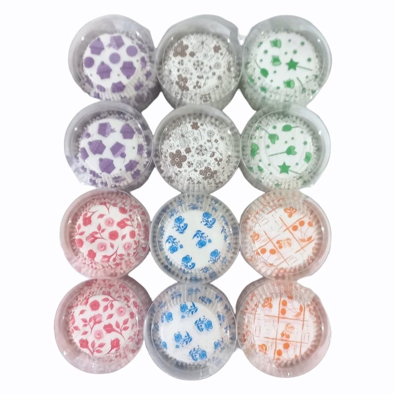 Bake Bully Bake Bully 12cm 100 Pcs Baking Paper Cupcake Liner Muffin Cup 12pcs SetRandom Design Color - Image 2