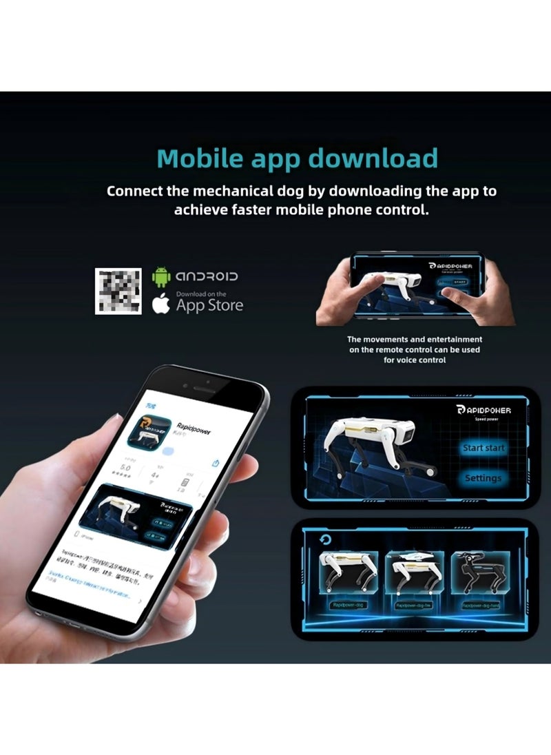 null - Smart Robotic Dog with Voice Command: Program via App, Dancing, Walking & Interactive Modes for Kids - Image 1