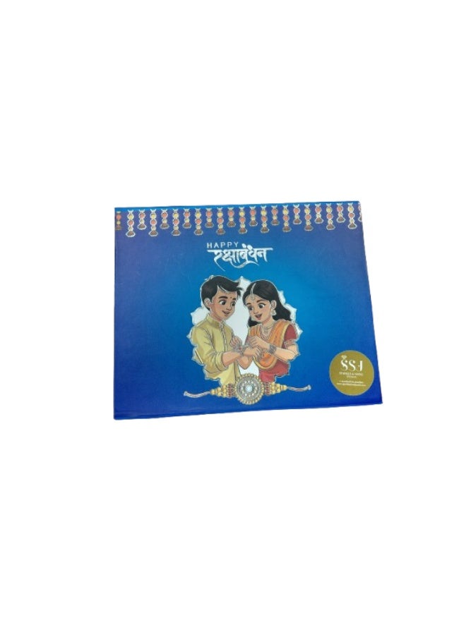 Premium Raksha Bandhan Pure Silver Rakhi Gift Box with Silver Coin, Chocolates, Roli Chawal Tilak Set and Luxury Decorative Gift Box. - Image 2