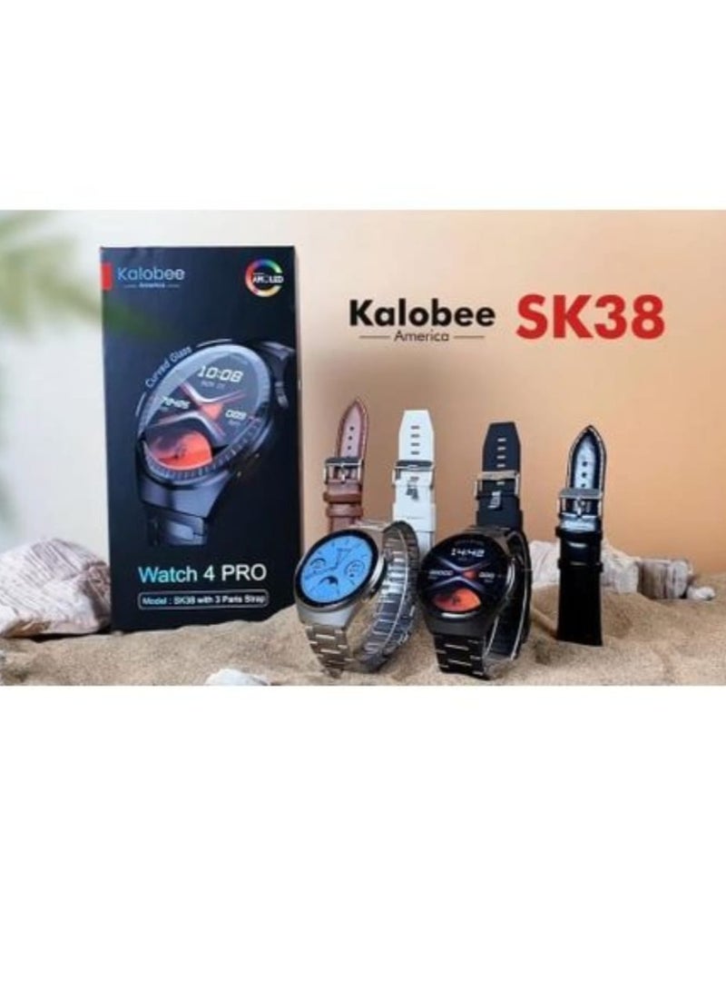Kalobee SK38 Smart Watch AMOLED Display with 3 Pairs of Straps and Wireless Charging Multi-Color - Image 4