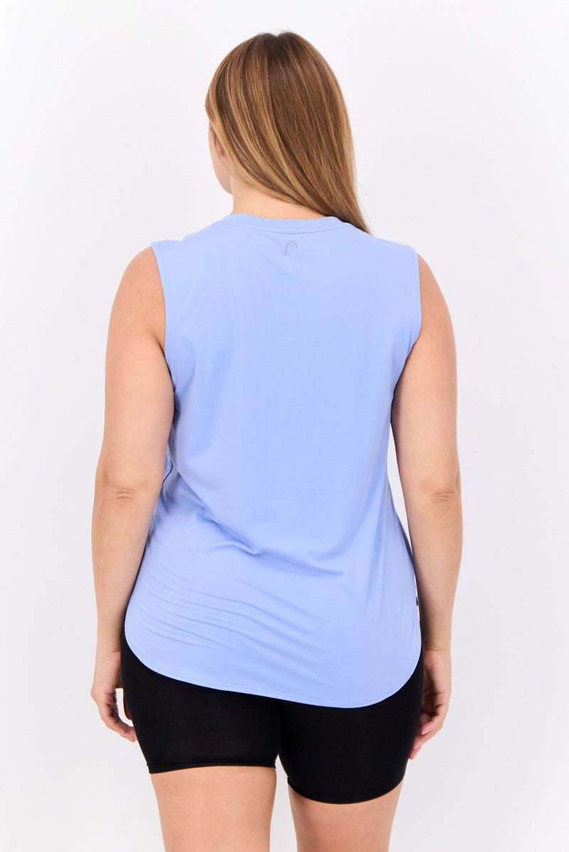 HEAD Women Slim Fit Sleeveless Outdoor Tank Top, Blue - Image 2