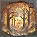 Blueforest Forest Sunset 500Piece Jigsaw Puzzle for Adults Layered Paper Art with Letters on Back Large Piece Relaxing Puzzle for Seniors Challenging 20x20 Nature Scene Fun Gift for Puzzle Lovers - Image 2