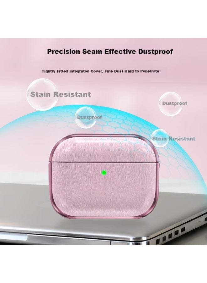 Australian Wave Aolang Airpods Pro 3 Protective Case For Apple Airpods 3rd Generation, Shockproof Luxury Fine Leather Texture Electroplated Charging Case Storage Box, Brown Leather Style - Image 3