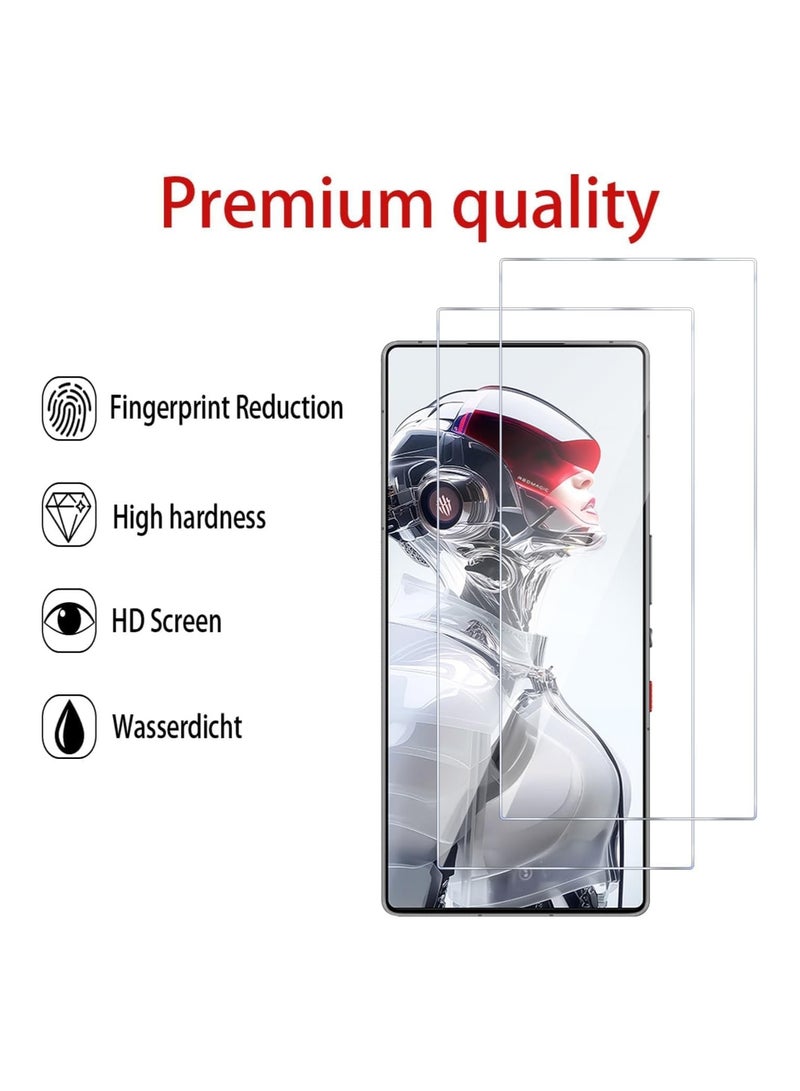 عام 【2+2 قطعة】 متوافق مع ZTE Nubia Red Magic 11 Pro Plus - حامي شاشة + حامي عدسة كاميرا، Red Magic 11 Pro+ بصلابة 9H مقاوم للخدوش وبصمات الأصابع، زجاج مقوى لحامي الشاشة - Image 2
