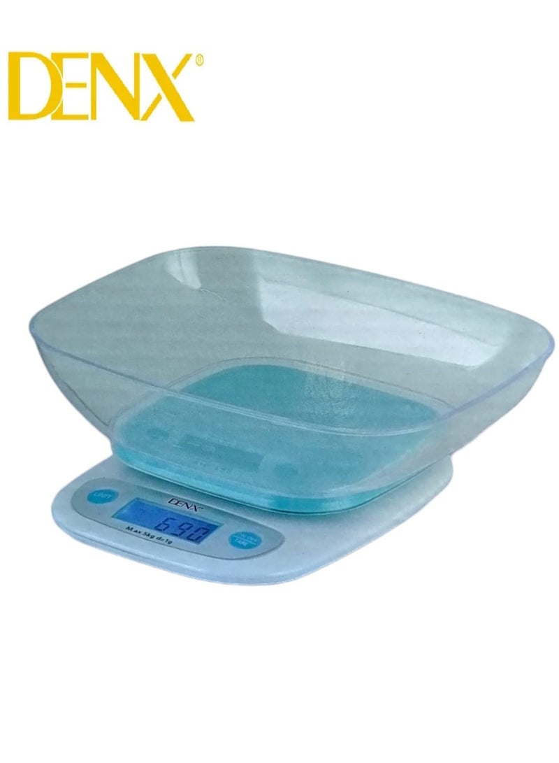 Denx Digital kitchen scale for home use and coffee lovers/V60 with high accuracy and 5000g capacity with smart functions - Image 1