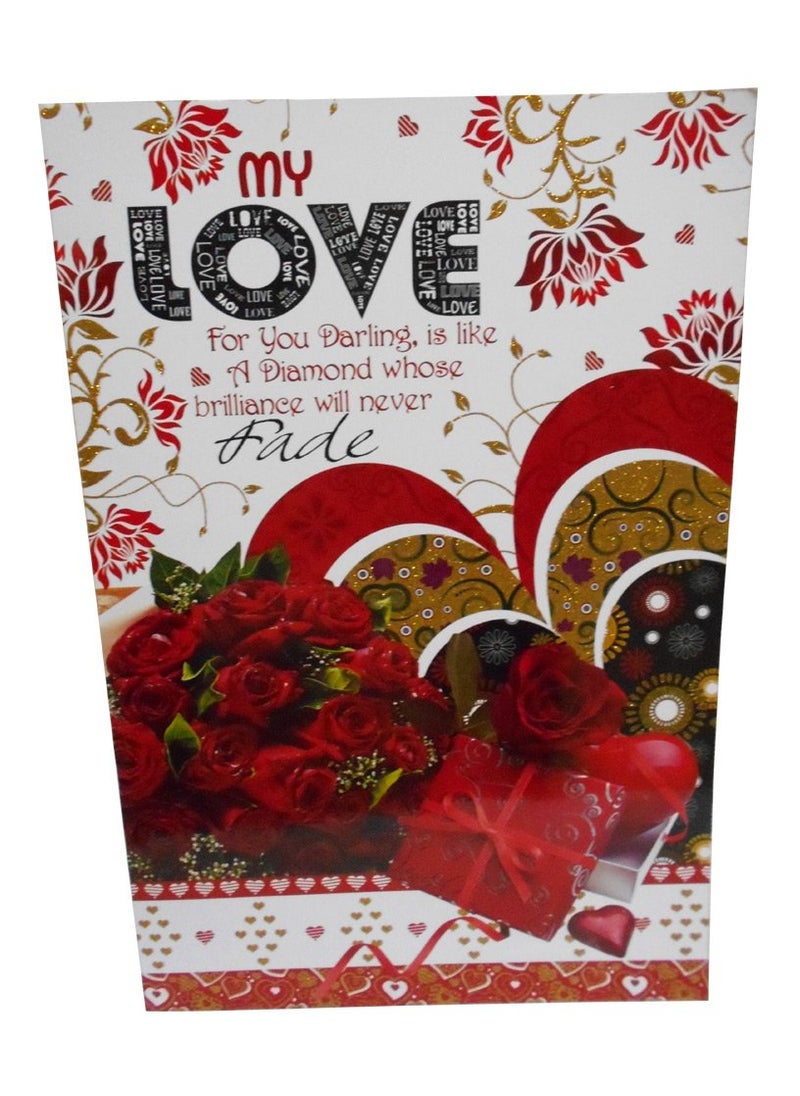 Saugat Traders - Valentine Gift for Girls Or Wife - Soft Teddy & Love Greeting Card - Image 1