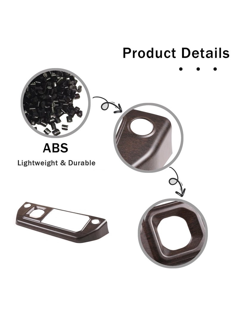 SYOSI - Gear Shift Panel Frame Trim Central Control Air Conditioner Panel for Land Rover Defender 2020-2024 ABS Material Center Console Air Conditioning Control Panel Cover Left-Hand Drive Oak grain - Image 1