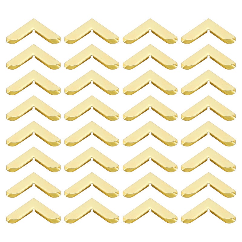 PATIKIL 20mm Metal Book Corners 50pcs Photo Corners Book Corners Protector Retro Metal Decorative for Crafting Scrapbook Photo Album Book Binding Gold Tone - Image 3