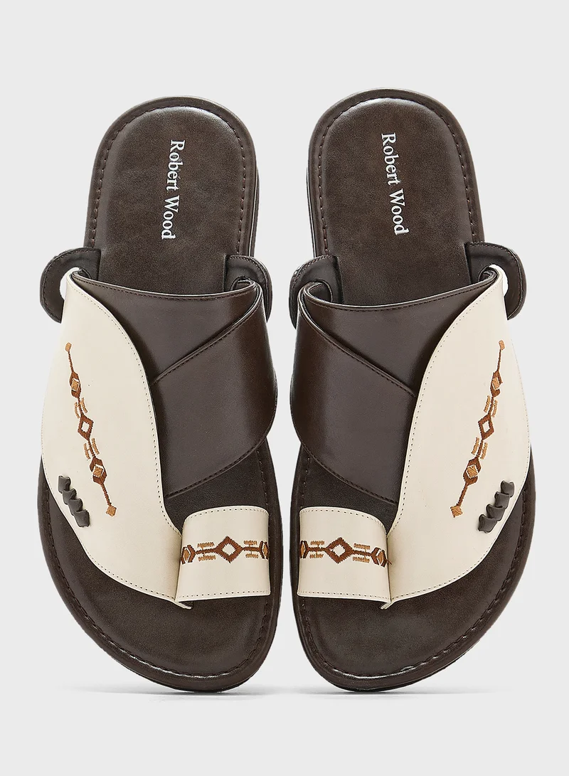 Robert Wood Embroidered Traditional Arabic Sandals