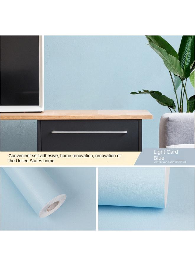 Wallpaper bedroom waterproof and moisture-proof wall white wholesale background wall macaron wallpaper Specification: 45cm*10m - Image 1