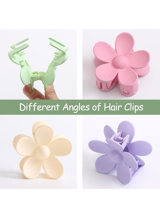 Glaudmeiss 6PCS Flower Hair Clips, Matte Claw Clips for Women Girls, Flower Clips for Thick Thin Hair, Strong Hold Cute Claw Clips for Valentine's Day Gifts - Image 5