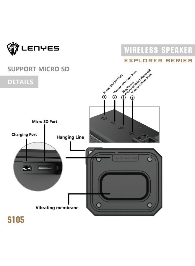 Lenyes S105 Wireless Speaker - Image 3