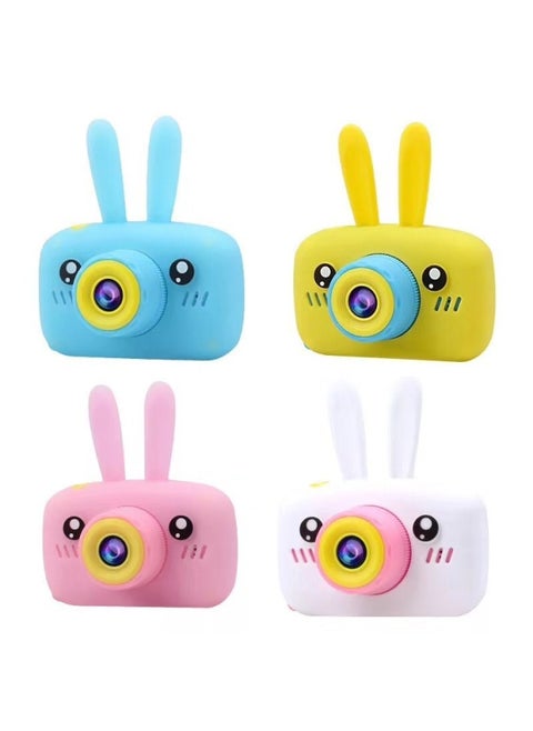 Little Rabbit Cartoon Kidsren's Camera Puqing High-definition Digital Fun Code Camera Delivery Kids Camera-Color:Blue