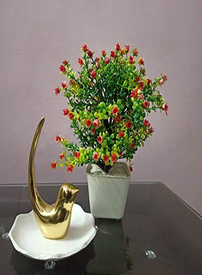 ATRANGEE Bystreet Artisans Home Decorative Desk Table Décor Ornament Jewellery Holder Golden Bird and Owl Figurine White Finish Table Décor Jewelry Organizer Stand - Image 4