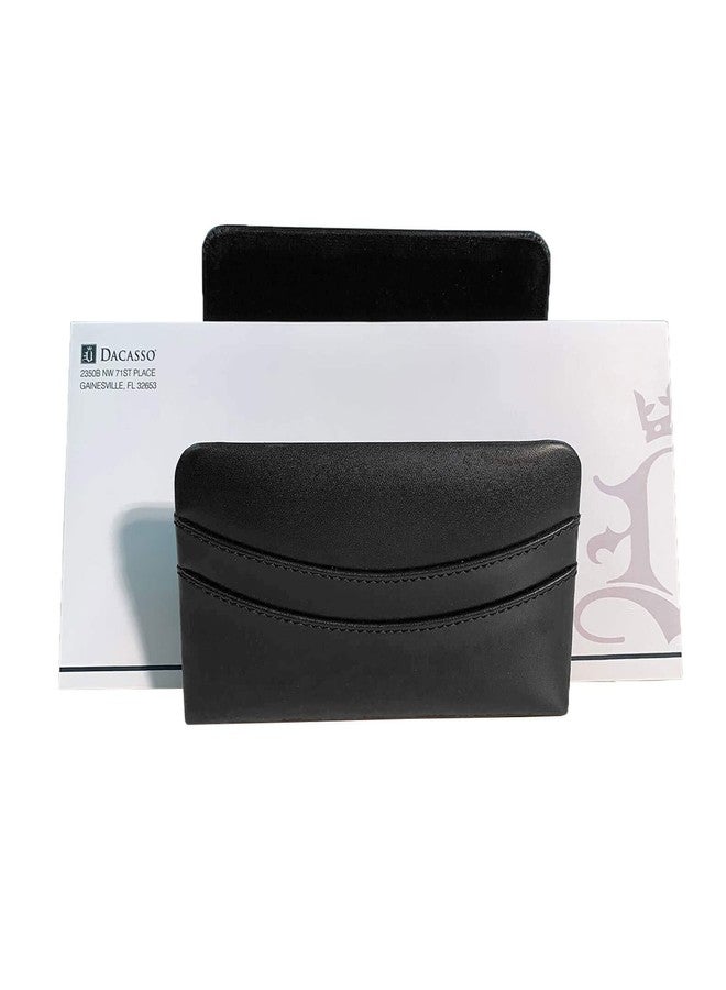 Dacasso Classic Black Leather Letter Holder - Image 1