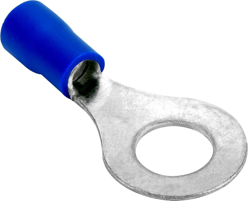 Conext Link RTV-14B25 Vinyl Ring Terminal 25 Pack (1/4" Stud, Blue 16-14 Gauge) - Image 1
