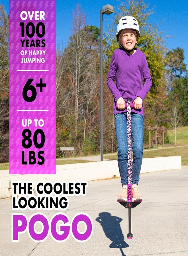 Flybar Foam Jolt Pogo Stick for Kids Ages 6+, 40 to 80 Pounds, Perfect for Beginners (Leopard) - Image 2