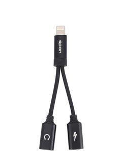 سبون محول 2 في 1 بمنفذ Lightning مزدوج، يدعم الصوت والشحن في نفس الوقت  - Image 1