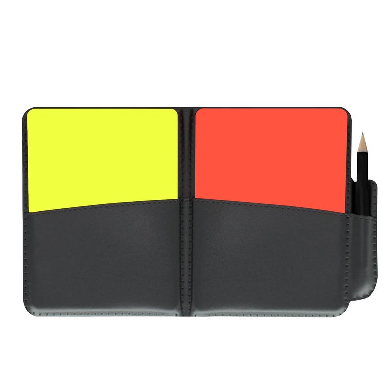 GISCO مجموعة بطاقات حكم كرة القدم | بطاقات حمراء وصفراء مع محفظة | مجموعة حكم مباراة كرة القدم/الساحرة | تدريب رياضي ويوم المباراة - Image 1