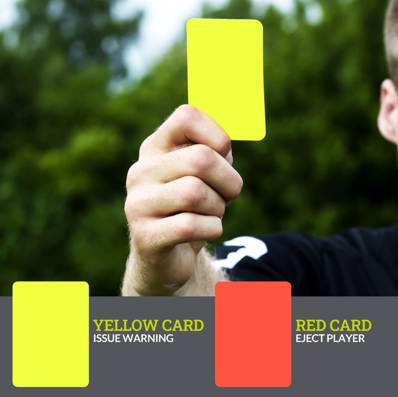 GISCO مجموعة بطاقات حكم كرة القدم | بطاقات حمراء وصفراء مع محفظة | مجموعة حكم مباراة كرة القدم/الساحرة | تدريب رياضي ويوم المباراة - Image 5