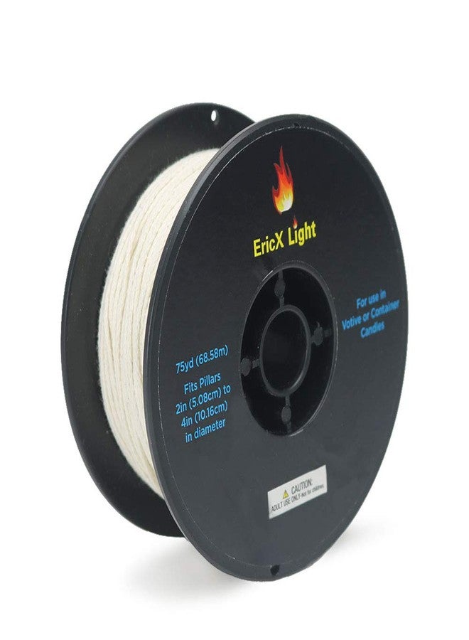 EricX Light Zinc Core Candle Wick 225ft Spool Specialize for Votive or Container Candle Making,Large - Image 1