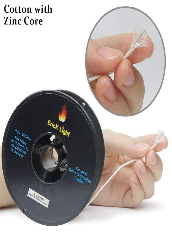 EricX Light Zinc Core Candle Wick 225ft Spool Specialize for Votive or Container Candle Making,Large - Image 3