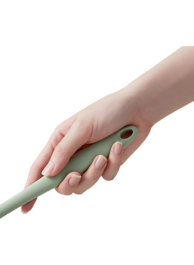 COOKER KING Chuidahuang Silicone Soup Ladle, Non-Stick Pan Wok Frying Pan Flat Bottom Pan Special Soup Ladle, Heat-Resistant, Pine Green - Image 1