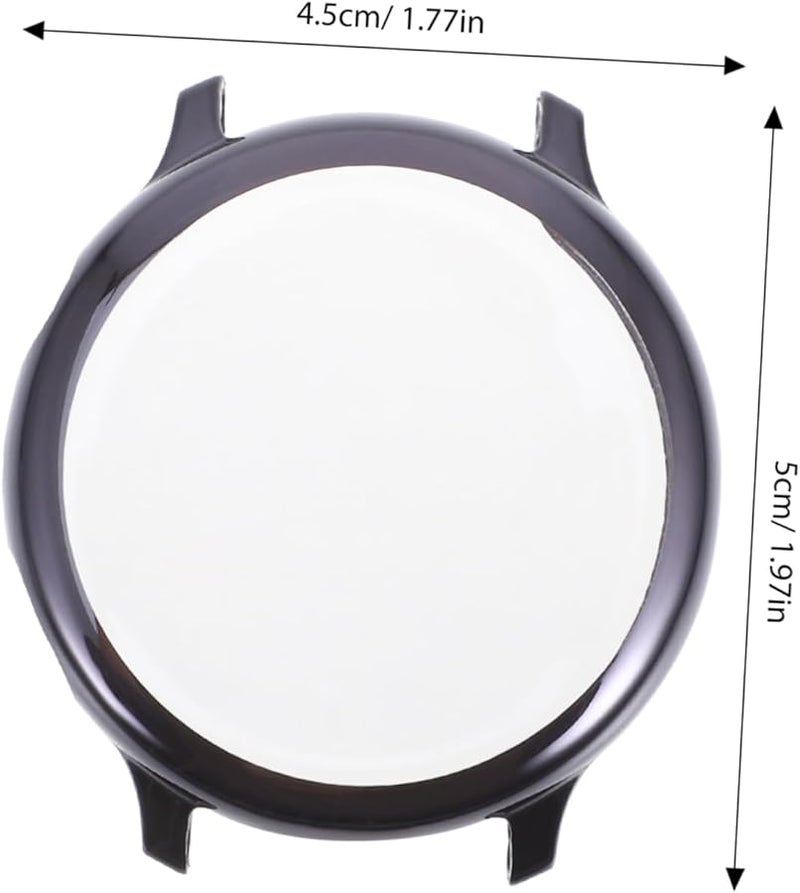 Lurrose Electroplate Protective Watch Shell For Samsung Galaxy Watch Active Scratch Resistant TPU Frame Cover Gun Color - Image 3