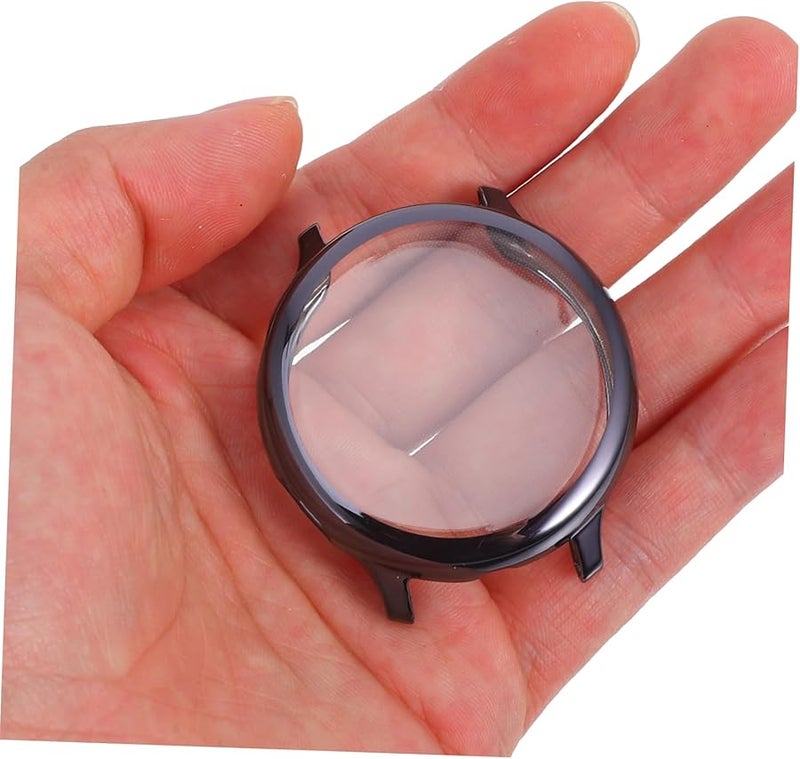 Lurrose Electroplate Protective Watch Shell For Samsung Galaxy Watch Active Scratch Resistant TPU Frame Cover Gun Color - Image 4