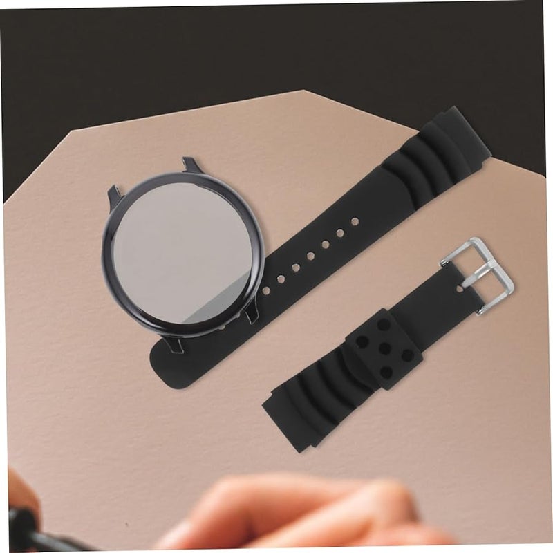 Lurrose Electroplate Protective Watch Shell For Samsung Galaxy Watch Active Scratch Resistant TPU Frame Cover Gun Color - Image 5