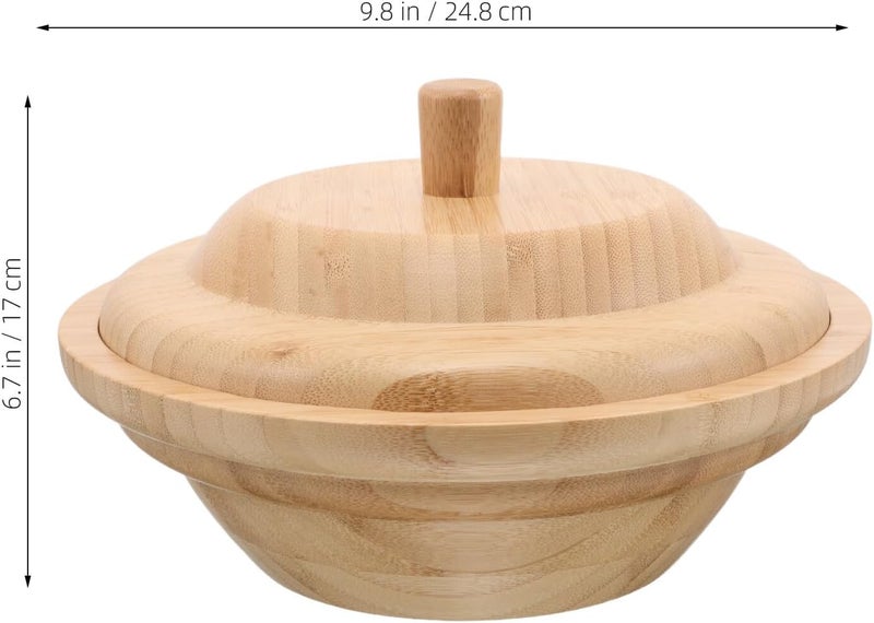 Fruit Bowls with Lids 24.5x24.5x13 Cm Stackable Serving Bowls for Kitchen Surface Mixed Salad and Ice Cream Storage Set - Image 2