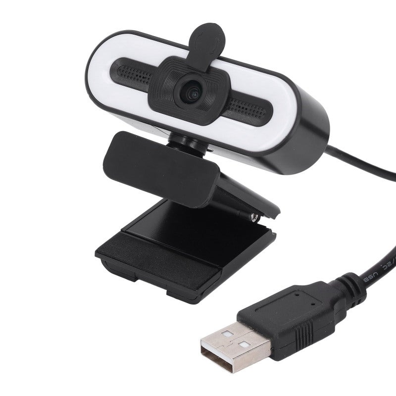 كاميرا ويب بدقة 1080 بكسل عالية الوضوح مع عدسة بزاوية عريضة 120 درجة - كاميرا كمبيوتر USB مزودة بضوء حلقي مدمج وميكروفون للبث المباشر - Image 3