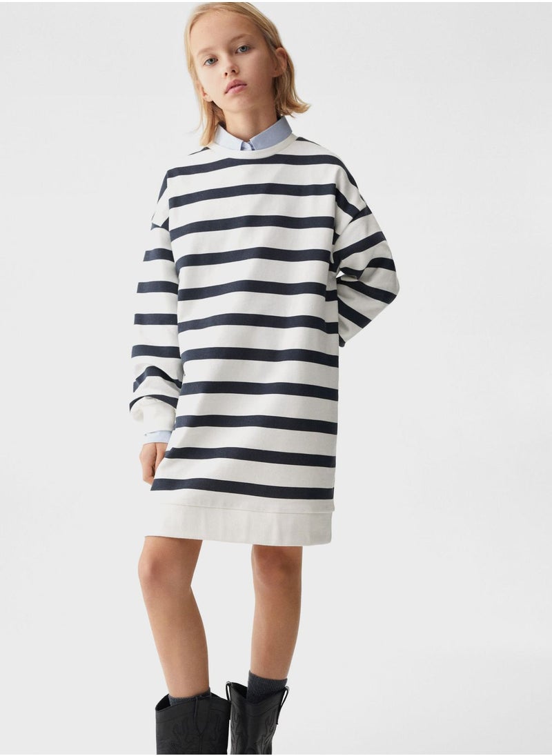 MANGO - Kids Striped Dress - Image 1