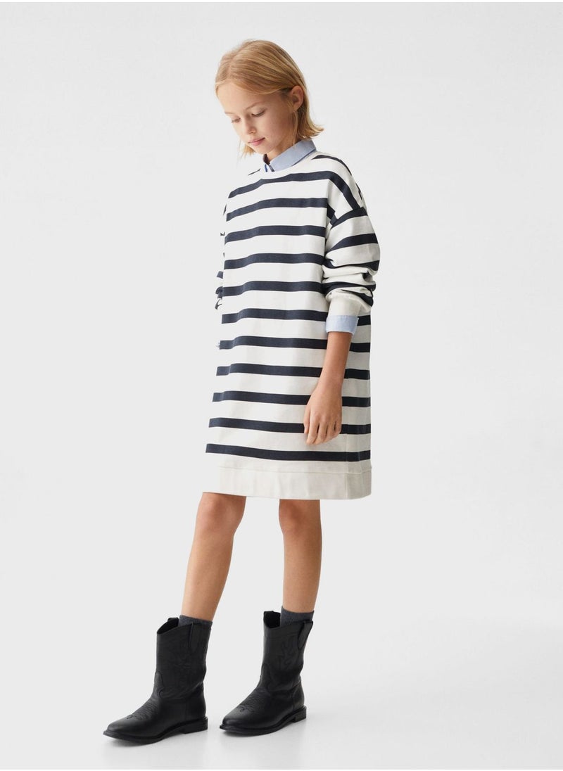 MANGO - Kids Striped Dress - Image 1