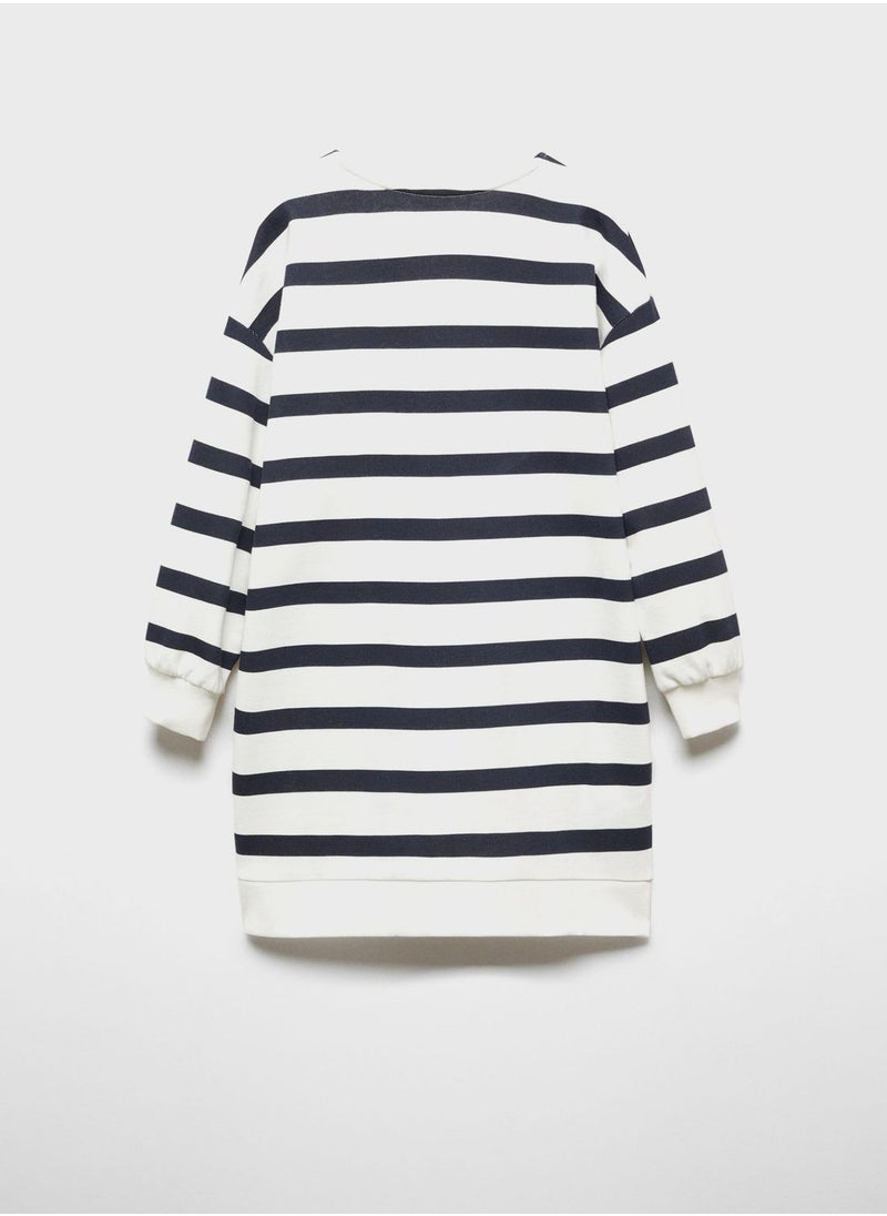 MANGO - Kids Striped Dress - Image 1