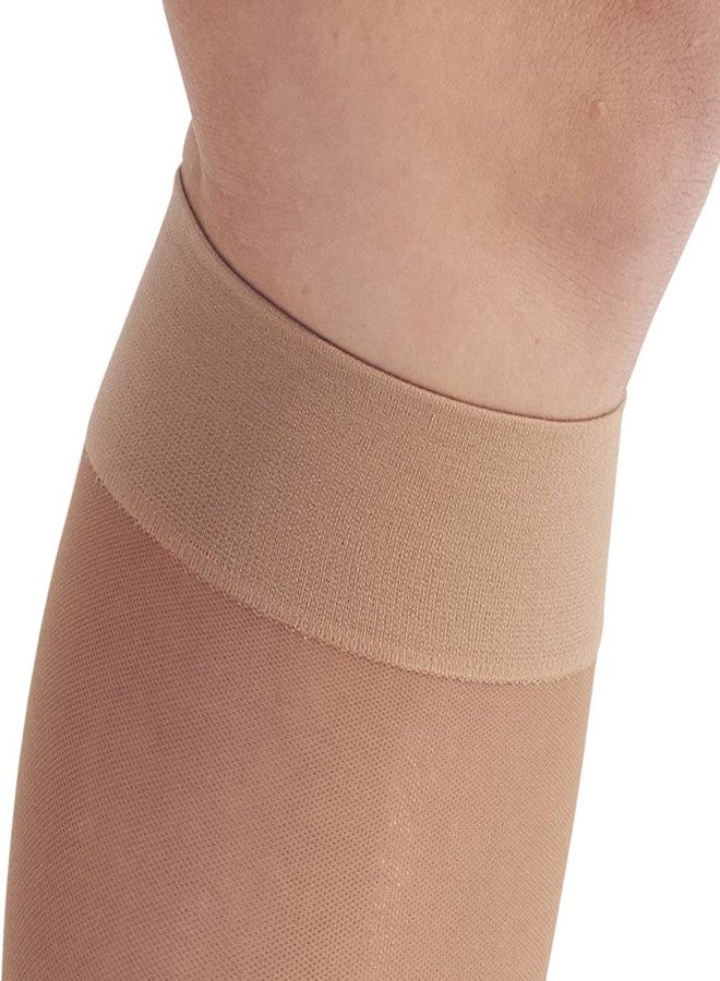 Ames Walker AW Style 44 Sheer Support 20-30 mmHg Firm Compression Open Toe Knee High Stockings Nude Large Wide - Image 4