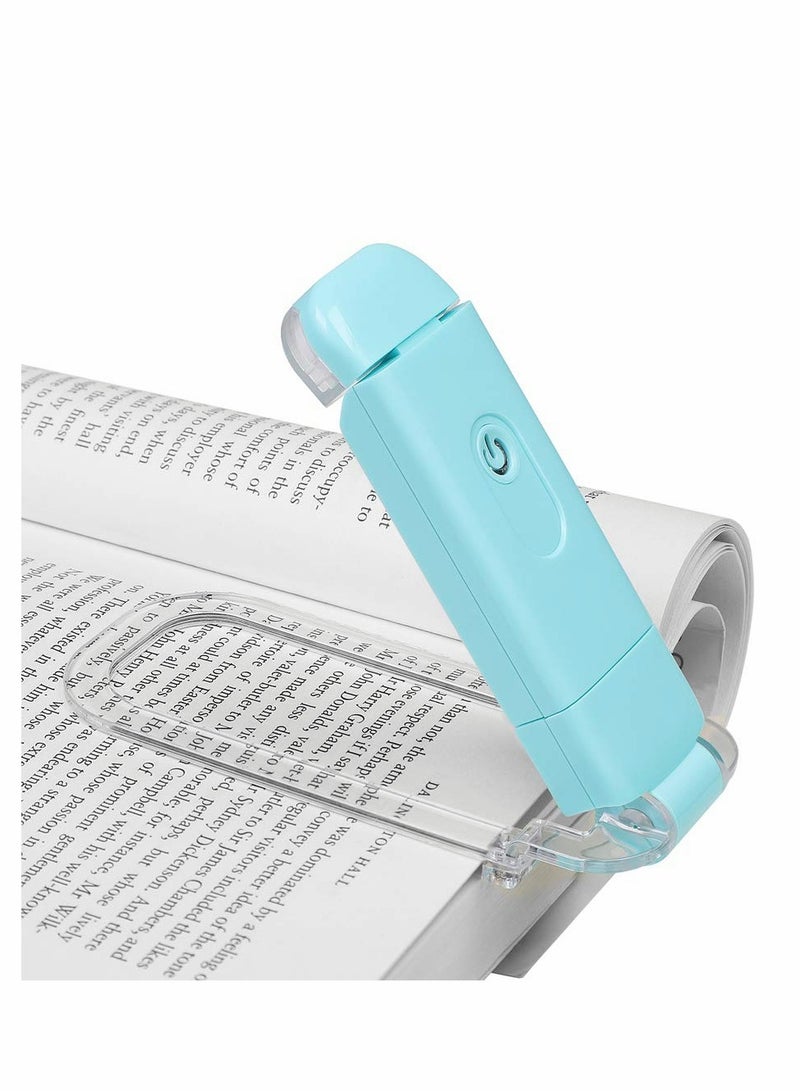 USB Rechargeable Book Light with Blue Light Blocking, LED Clip-On Design, 2 Brightness Levels, Eye Protection for Kids and Adults - Image 1