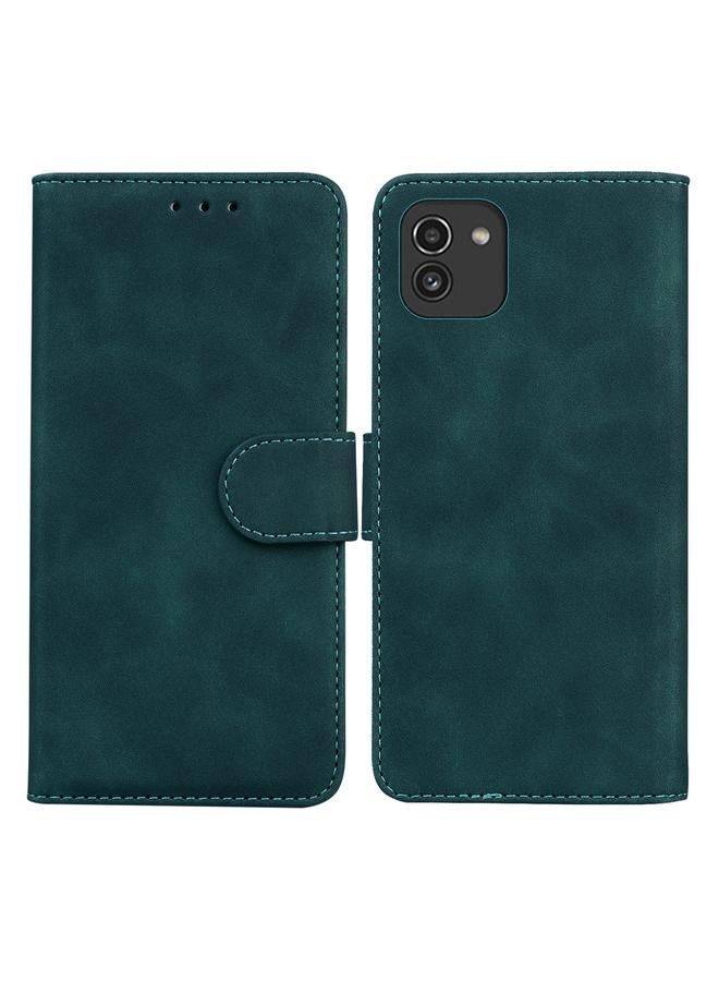 اس-توب جراب لهاتف Samsung Galaxy A03 مقاس 164 مم مصنوع من الجلد بلون نقي وملمس ناعم - Image 1