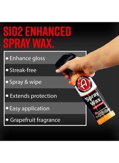 Adam's Polishes Spray Wax 16oz - Premium Infused Carnauba Car Wax Spray For Shine, Polish & Top Coat Paint Protection | Car Wash Enhancer & Clay Bar Lubricant | Car Boat Motorcycle RV Detailing  - Image 2