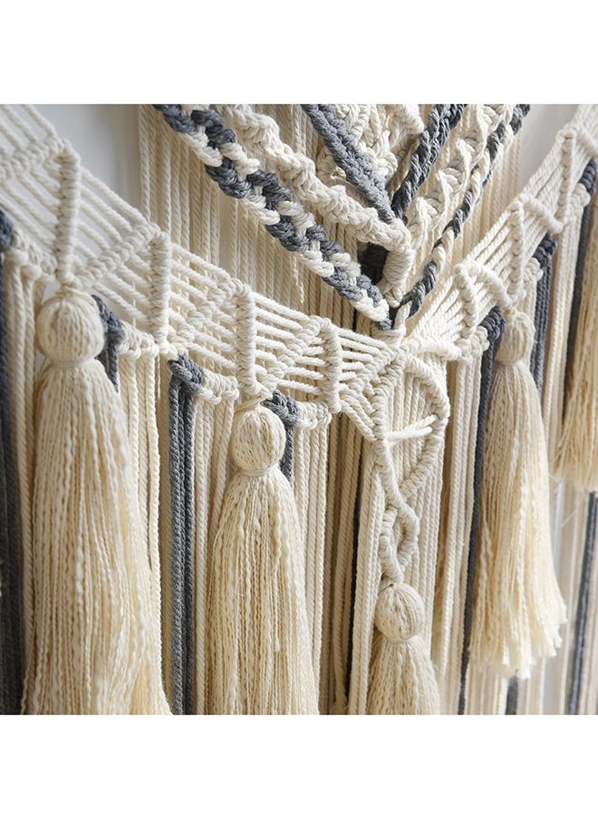انتيكيانو مكرمية جدارية كبيرة للتعليق على الحائط، ديكور عصري بوهيمي 1.19x 1.4 سم  - Image 4