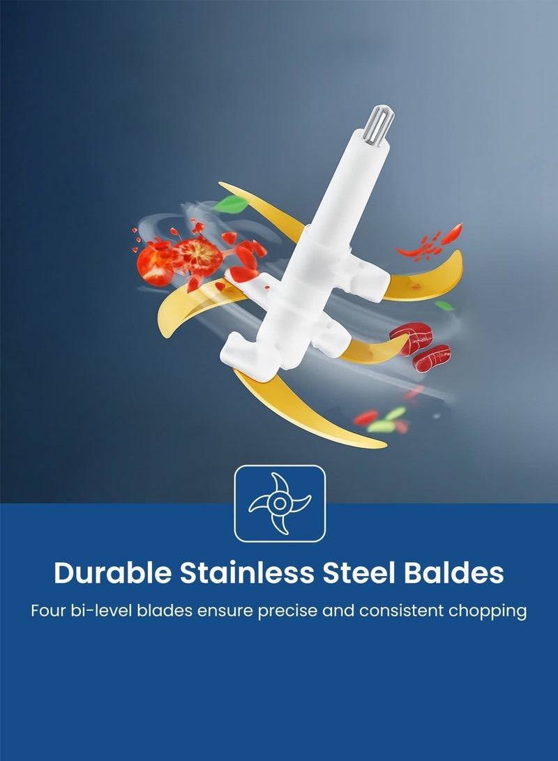 Perfect Digital Glass Food Processor & Mincer XXL | 3L Glass + Stainless Steel Bowls | 6 Golden Blades | Ice Crusher, Vegetable & Meat Grinder | 500W | Easy to Clean - Image 2