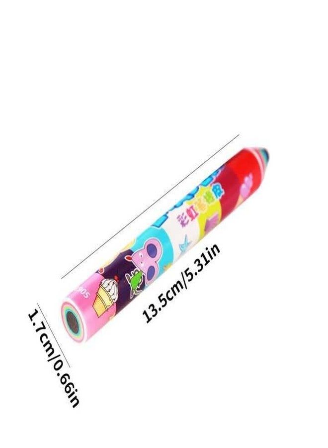 BREEPREE Pencil Shape Erasers for Kids Multicolor Cartoon Printed Rubber | Non Toxic School Stationery | Cute Pencil Top Design | Birthday Return Gift | Party Favor Supplies(Pack of 6Pcs) - Image 3