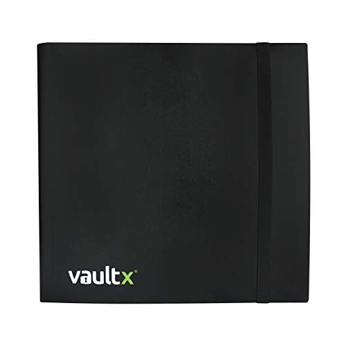 Vault X 12 Pocket Standard Strap Binder, Holds 480 Trading Cards in 20 Side-Loading Pages (Black) - Image 1