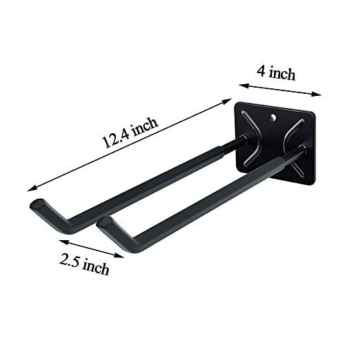 Ultrawall Garage Storage Hooks, Heavy Duty Steel Tool Organizer, 12.4 Inch Wall Mount Hangers Racks for Car Tires, Ladders, Chairs, Ropes and Garden Tools, 2 Pack - Image 2