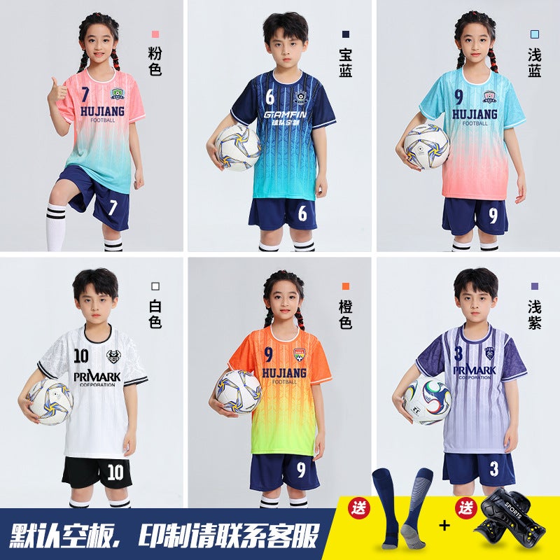 Children'S Football Uniform Suit For Boys And Girls, Primary School Students, Youth Football Quick-Drying Training Game Sports Team Uniform Jersey - Image 2
