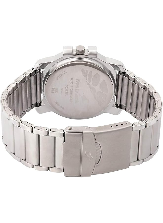 فاستراك ساعة كوارتز تناظرية بمينا بني مع عرض اليوم والتاريخ للرجال Ns3039Sm10 - Image 4