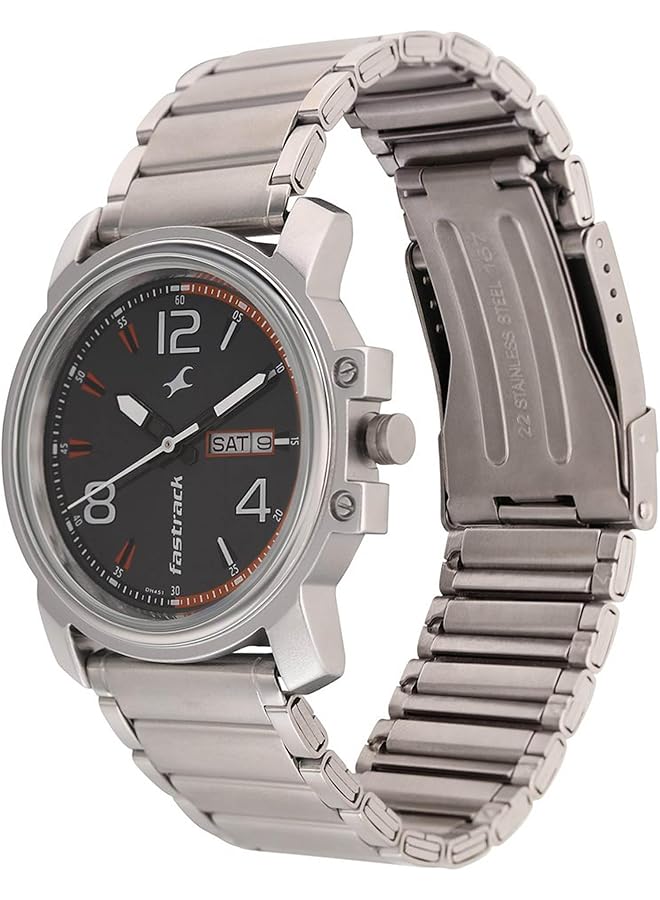 فاستراك ساعة كوارتز تناظرية بمينا بني مع عرض اليوم والتاريخ للرجال Ns3039Sm10 - Image 2